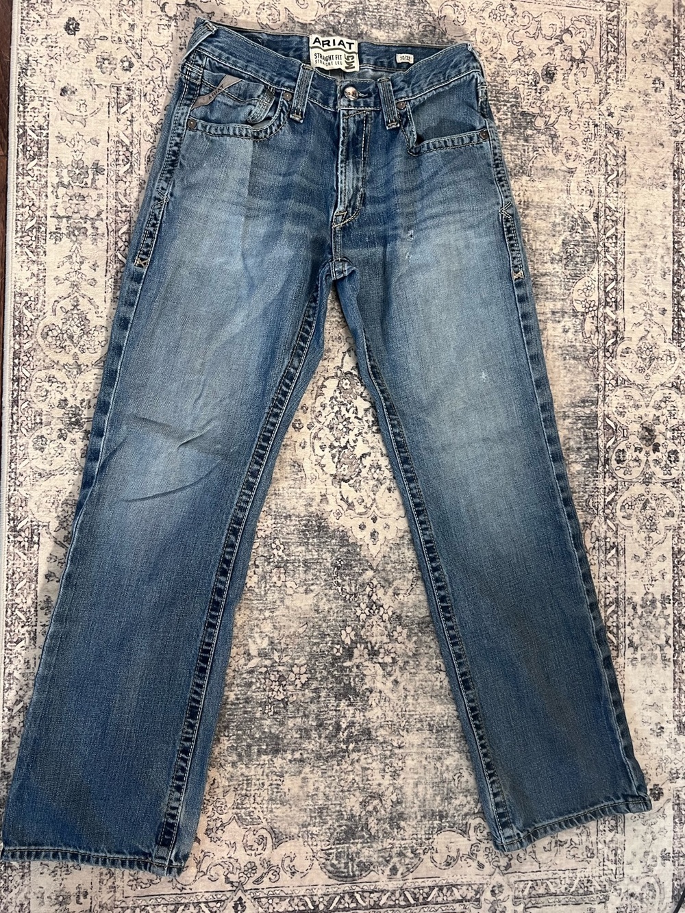 Ariat Men's Light Blue Straight Fit Jeans
